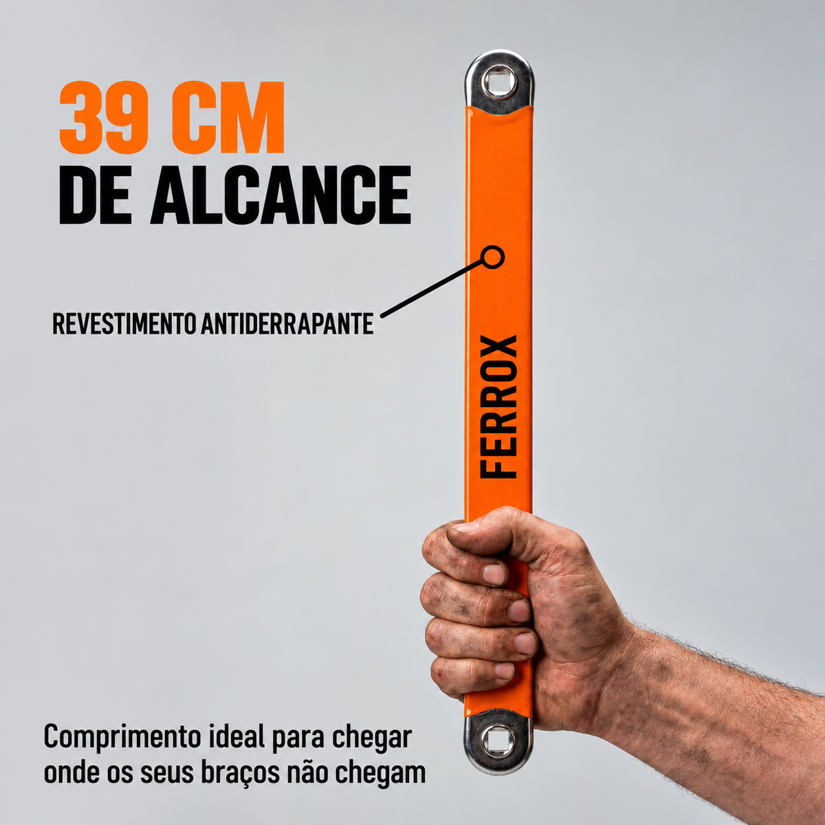 Ferrox – 39 cm de alcance, revestimento antiderrapante