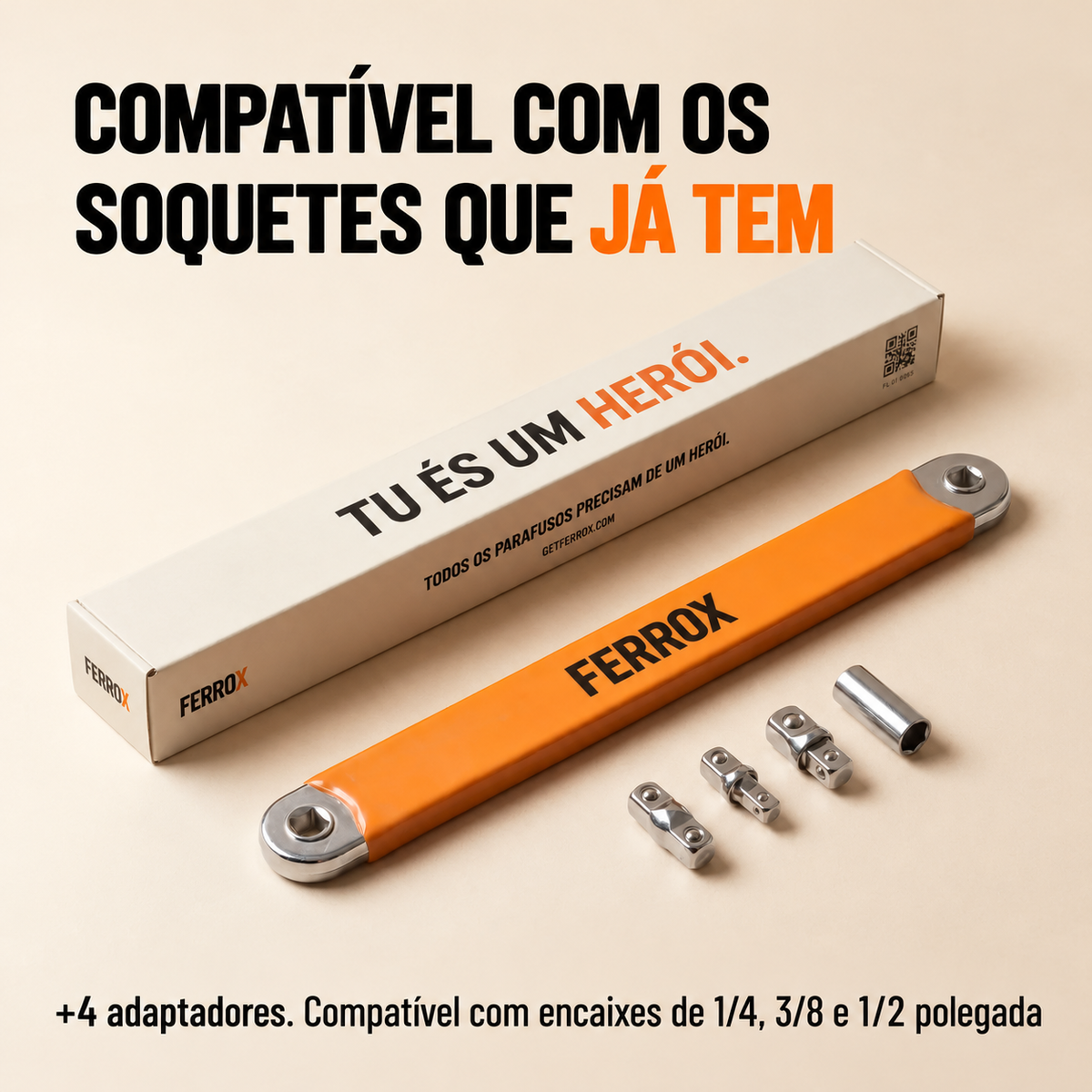 Ferrox – Compatível com os soquetes que já tens, com adaptadores incluídos